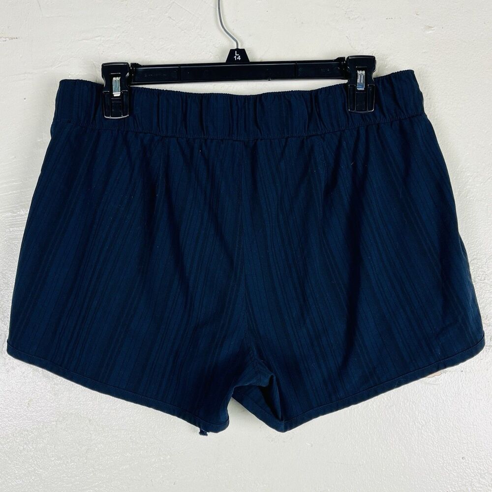 Athleta Navy  Blue Pull On Running Shorts Zip Pocket Drawstring Women’s M - Picture 6 of 12
